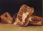 Style life with lamb head Francisco de Goya